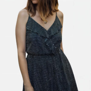 Black Polka Dot Mini Dress