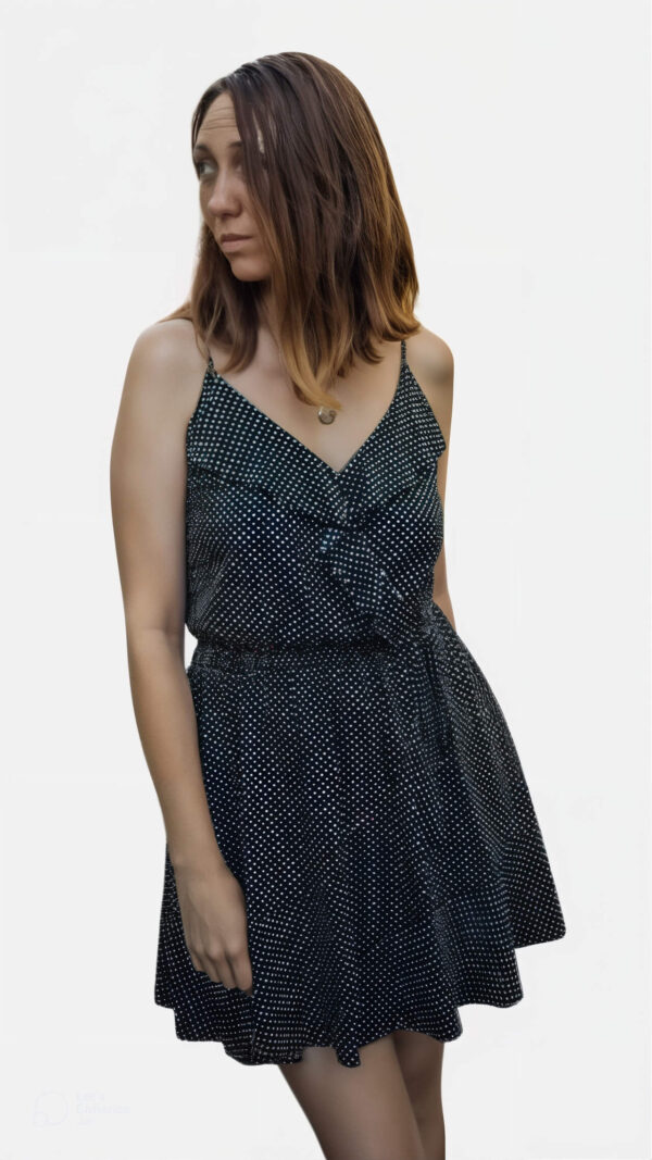 Black Polka Dot Mini Dress