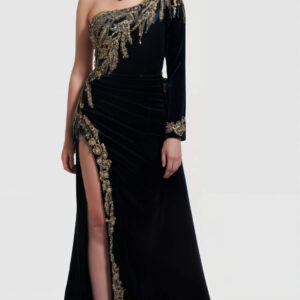 Black and Gold Royal Dress