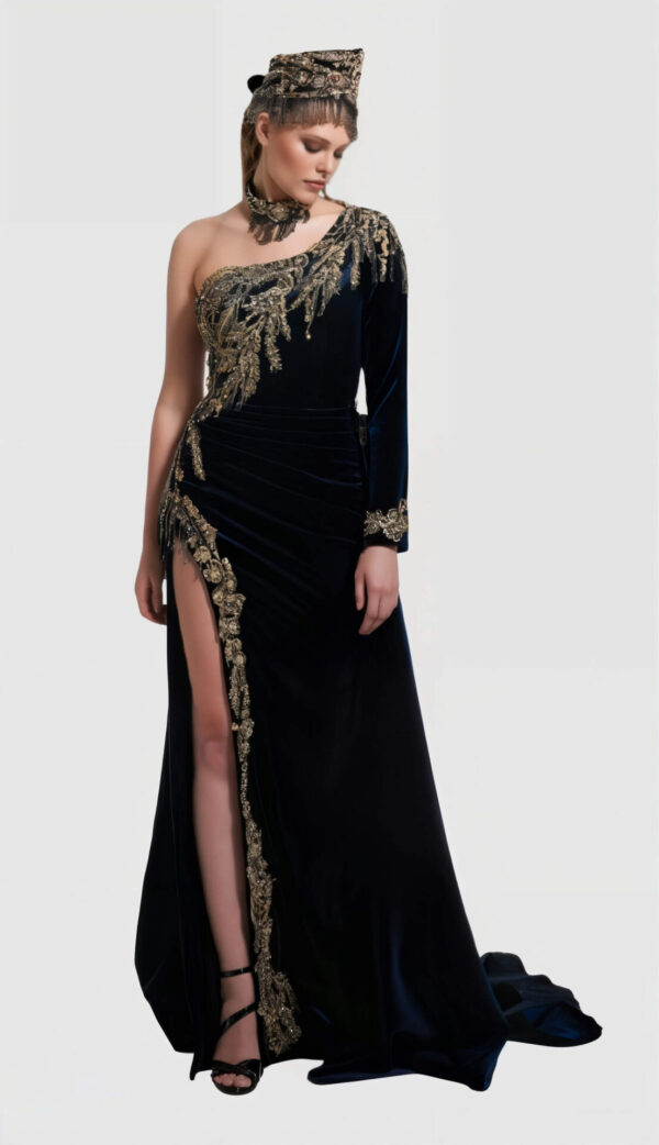 Black and Gold Royal Dress